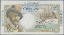 Martinique: Caisse Centrale De La France D'Outre-Mer 50 Francs ND(1947-49), P.30, Nice Condition With Some Folds And Cre - Other & Unclassified