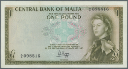 Malta: 1 Pounds ND(1969) P. 29a, Crisp And Colorful Condition: AUNC. - Malta