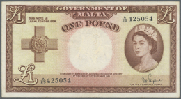Malta: 1 Pound ND(1954) P. 24b In Condition: VF To VF-. - Malta