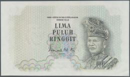 Malaysia: Very Rare Proof Print Of 50 Ringgit ND(1976 & 1981) P. 16p, Printed Without Serial Numbers, Back Side Full - Malesia