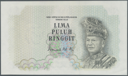 Malaysia: Very Rare Proof Print Of 50 Ringgit ND(1976 & 1981) P. 16p, Printed Without Serial Numbers, Back Side Full - Malaysie