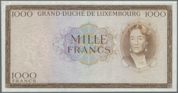 Luxembourg: 1000 Francs ND P. 52 Proof Print Without Serial And Signatures, Horizontal Fold Along The Upper Border, Corn - Luxembourg