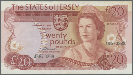 Jersey: 20 Pounds ND(1976-88) P. 14a, Slight Dints In Paper Slightly Stained And Some Creases Along The Top Border, Stil - Altri & Non Classificati