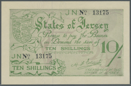 Jersey: 10 Shillings ND(1941-42), P.5 In Perfect UNC Condition - Other & Unclassified