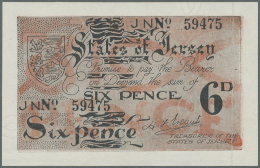 Jersey: 6 Pence ND(1941-42) P. 1a, In Great Crisp Original Condition: UNC. - Altri & Non Classificati