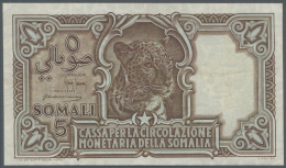 Italian Somaliland: Cassa Per La Circolazione Monetaria Della Somalia 5 Somali 1951, P.16, Very Nice Looking Note With A - Somaliland