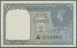 India / Indien: 1 Rupee 1940, P.25a In Nearly Perfect Condition With A Tiny Dint At Upper Right Corner And Lightly Spot - India