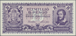 Hungary / Ungarn:  10.000.000 B.-PengÅ‘ (=10.000.000.000.000.000.000 PengÅ‘) 1946 With Perforation "MINTA" (Specimen), P - Ungheria