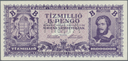 Hungary / Ungarn:  10.000.000 B.-PengÅ‘ (=10.000.000.000.000.000.000 PengÅ‘) 1946 With Perforation "MINTA" (Specimen), P - Hongrie