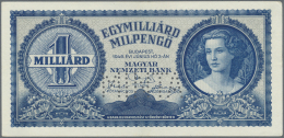 Hungary / Ungarn:  1.000.000.000 MilpengÅ‘ (=1.000.000.000.000.000 PengÅ‘) 1946 With Perforation "MINTA" (Specimen), P.1 - Ungheria