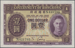 Hong Kong: 1 Dollar ND P. 312, In Rarely Seen Condition, Never Folded, No Holes Or Tear, Original Crisp, Only A Light Di - Hong Kong