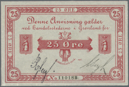 Greenland / Grönland: Pair Of 25 Oere 1905, P.4, Both With Signature Ryberg & Bergh, Both In Excellent Conditio - Groenlandia