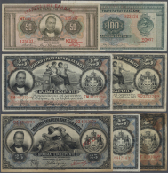 Greece / Griechenland: Set With 7 Banknotes Containing 3 X 25 Drachmai 1915, 25 Drachmai 1917, 25 Drachmai 1918 With Ove - Grecia