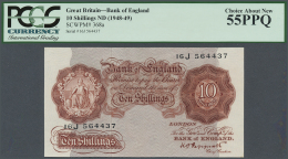 Great Britain / Großbritannien: 10 Shillings ND(1948-49) P. 368a, PCGS Graded 55PPQ Choice About New. - Altri & Non Classificati