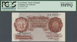 Great Britain / Großbritannien: 10 Shillings ND(1948-49) P. 368a, PCGS Graded 55PPQ Choice About New. - Other & Unclassified