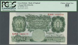 Great Britain / Großbritannien: 1 Pound ND(1934-39) P. 363c, PCGS Graded 55 Choice About New. - Altri & Non Classificati