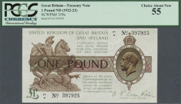 Great Britain / Großbritannien: 1 Pound ND(1922-23) P. 359a, PCGS Graded 55 Choice About New. - Altri & Non Classificati