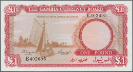 Gambia: 1 Pound ND P. 2, 2 Light Dints In Paper, Condition: AUNC. - Gambia