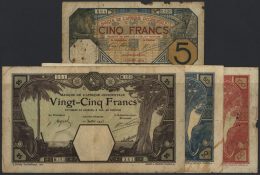 French West Africa / Französisch Westafrika: Set Of 4 Different Notes Issued For The Region Of "Grand Bassam" Conat - Stati Dell'Africa Occidentale