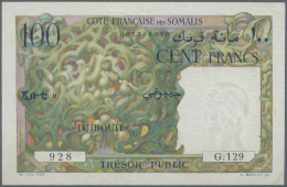 French Somaliland / Französisch Somaliland: 100 Francs ND(1952) P. 26, Light Folds In Paper, Probably Pressed, But - Altri – Africa