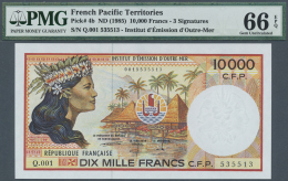 French Pacific Territories:  Institut D'Émission D'Outre-Mer 10.000 Francs ND(1985), P.4b In Perfect Condition, P - Territoires Français Du Pacifique (1992-...)