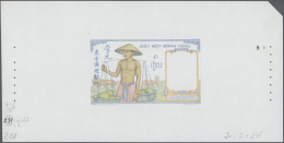 French Indochina / Französisch Indochina: Rare Proof Print Of The Back Side Of 1 Piastre ND(1934) P. 52p With Large - Indocina