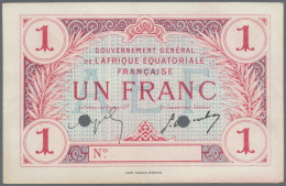 French Equatorial Africa / Französisch-Äquatorialafrika: 1 Franc ND(1917) Gouvernement Général D - Guinea Equatoriale