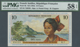 French Antilles / Französische Antillen:  Institut D'Émission Des Départements D'Outre-Mer 10 Francs - Altri – America