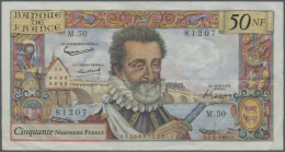 France / Frankreich: 50 Nouveaux Francs 1960 With Portrait King Henri IV De Bourbon, P.143 In Nice Used Condition With S - Altri & Non Classificati