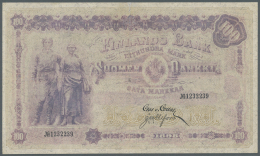 Finland / Finnland: 100 Markkaa 1898 P. 7c. This Seldom Seen Higher Denomination Of The 1898 Series Has Slight Folds And - Finlandia