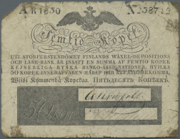 Finland / Finnland: 50 Kopeks 1824-1840 Issued By Storfurstendömet Finlands Wäxel-Depositions Och Låne-B - Finlandia