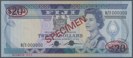 Fiji: 20 Dollars ND(1986) SPECIMEN, P.85s1 With Ovpt. Specimen, Cancellation Holes At Lower Center, Specimen Number 055 - Figi