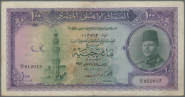 Egypt / Ägypten: 100 Pounds 1951 P. 27b, A Note Which Is Getting More And More Rare On The Market, This Example In - Egypt
