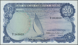 East Africa / Ost-Afrika: 20 Shillings ND(1964), P.47, Very Nice Looking Note With Several Folds, Slightly Stained Paper - Altri – Africa