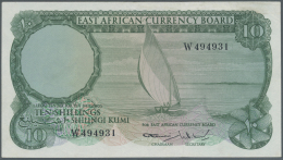 East Africa / Ost-Afrika: 10 Shillings 1964 P. 46a, Light Center Bend, Light Corner Fold, Pressed, Condition: VF+ To XF- - Other - Africa