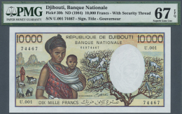 Djibouti / Dschibuti: 10.000 Francs ND(1984), P.39b, Perfect Uncirculated Condition And With 67 Superb Gem Unc EPQ Very - Gibuti