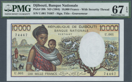 Djibouti / Dschibuti: 10.000 Francs ND(1984), P.39b, Perfect Uncirculated Condition And With 67 Superb Gem Unc EPQ Very - Djibouti