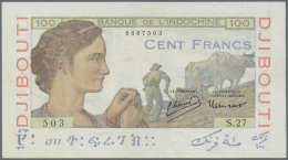 Djibouti / Dschibuti: 100 Francs ND(1946), P.19A, Very Nice Looking Note With Bright Colors And Exceptional Paper Qualit - Djibouti