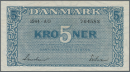 Denmark  / Dänemark: 5 Kroner 1944 P. 35a In Condition: UNC. - Danimarca