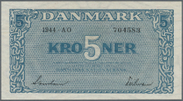 Denmark  / Dänemark: 5 Kroner 1944 P. 35a In Condition: UNC. - Denmark