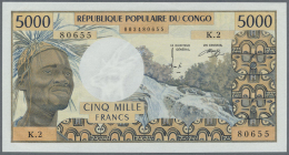 Congo / Kongo: Congo: 5000 Francs ND(1974 & 1978), P.4b In Perfect UNC Condition With The Normal Slightly Wavy Paper - Non Classificati