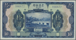 China: The Chinese Italian Banking Corporation 10 Yuan 1921 P. S255, Crisp Original, Just A Light Trace Of Stain At Uppe - Chine