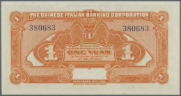 China: 1 Yuan 1921 "The Chinese Italian Banking Corporation" P. S253 In Great Crisp And Colorful Original Condition: UNC - Cina