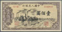 China: Peoples Republic 100 Yuan 1949 P. 836, Folds And Handling In Paper But Still Strongness And Original Colors, No H - Cina