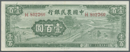 China: 100 Yuan The Farmers Bank Of China 1942 P. 480, Vertically Folded But Still Crispness In Paper, Condition: VF. - Cina
