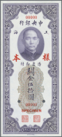 China: Central Bank Of China 50 Custom Gold Units 1930 SPECIMEN P. 329s, Front And Back Seperately Printed On ABNC Bankn - Cina