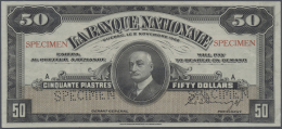 Canada: 50 Dollars / 50 Piastres 1922 Specimen P. S874s Issued By "La Banque Nationale" With Two "Specimen" Perforations - Canada