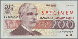 Bulgaria / Bulgarien: 200 Leva 1992 SPECIMEN, P.103s In Perfect UNC Condition - Bulgaria