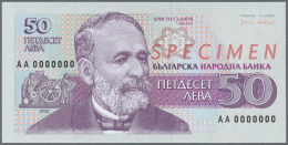 Bulgaria / Bulgarien: 50 Leva 1992 SPECIMEN, P.101s In Pefect UNC Condition - Bulgaria