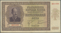 Bulgaria / Bulgarien: 5000 Leva 1942, P.62, Very Nice And Attractive Note With Slightly Stained Paper And Some Vertical - Bulgaria